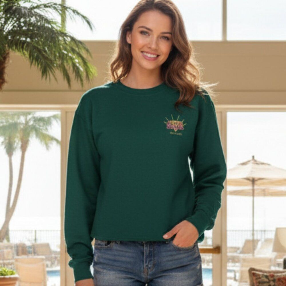Palace Casino Biloxi Embroidered Forest Green Sweatshirt – XL